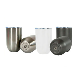 VASO 300 ML ACERO BLANCO OVALADO