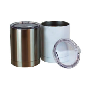 VASO DE ACERO 400 ML BLANCO SIN ASA