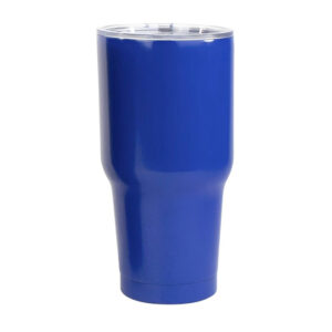 VASO DE ACERO 30 OZ  DOBLE PARED ACERO LASER AZUL MARINO VEHICULO