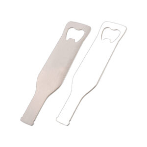 DESTAPADOR DE ACERO FORMA DE BOTELLA BLANCO