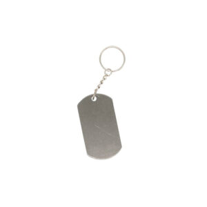 LLAVEROS DE ACERO BLANCO PLACA MILITAR