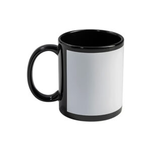 TAZA 11OZ NEGRA CON VENTANA BLANCA