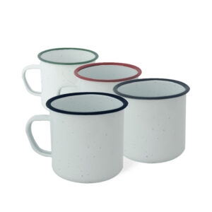 TAZA 11 OZ  DE PELTRE CON BORDE NEGRO