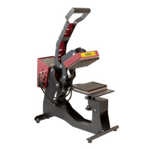 PRENSA PLANA MANUAL DUAL PARA BOLÍGRAFOS / 110 V CON RIELES DE SILICONA NEGROS DOBLES PRO 2.0